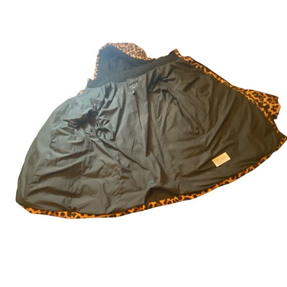 G.I.L.I. Zip Front Fleece Lined Printed Puffer Jacket in Leopard Size 1X NWOT - Picture 8 of 11